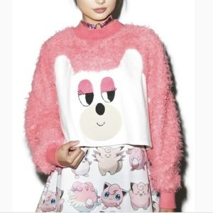 Lazy oaf fuzzy bear sweatshirt